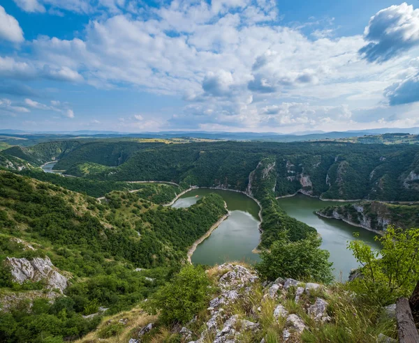 Meandros del río Uvac, Serbia. — Foto de Stock