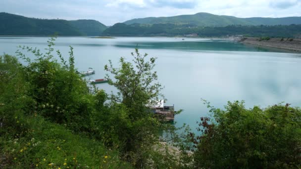 Zlatar Sjö Zlatarsko Jezero Sommarutsikt Serbien — Stockvideo