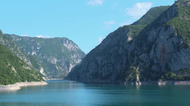 Famous Piva River Canyon Its Fantastic Reservoir Piva Lake Pivsko — ストック動画