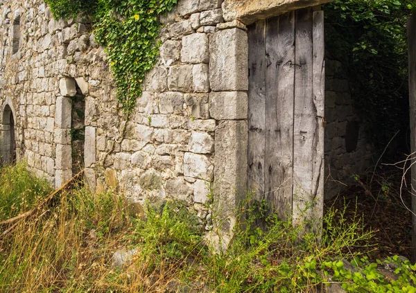 Medieval Settlement Completely Destroyed Earthquake 1979 Sutomore Bar Region Montenegro — Stock Photo, Image