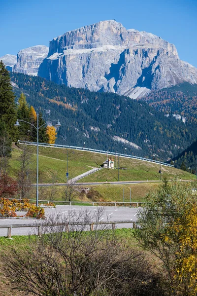 Herfst Alpine Dolomieten Scène Mazzin Trentino Sudtirol Italië Rustige Rotsachtige — Stockfoto