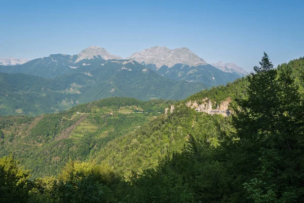 Rzeka Moraca Kanion Platije Jest Jednym Najbardziej Malowniczych Kanionów Czarnogórze — Zdjęcie stockowe