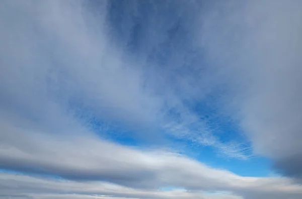 Nubes Esponjosas Vista Cielo Por Noche Clima Medio Ambiente Clima — Foto de Stock