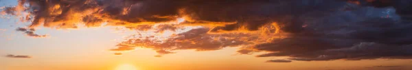 Summer Sunset Sky High Resolution Panorama Fleece Colorful Clouds Evening — Stock Photo, Image