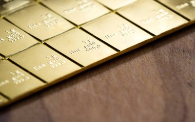 Altın külçesi değerli metaller fiziksel bir holding olarak yakın çekim