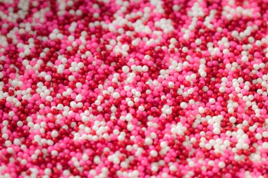 makro küçük yenilebilir bir grup bir Sevgililer süslemeleri arka plan farklı hades kırmızı ve beyaz çikolata şeker