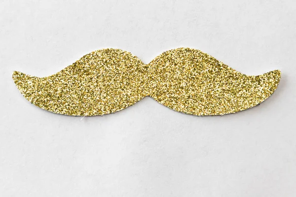 Bigode dourado Glitter — Fotografia de Stock