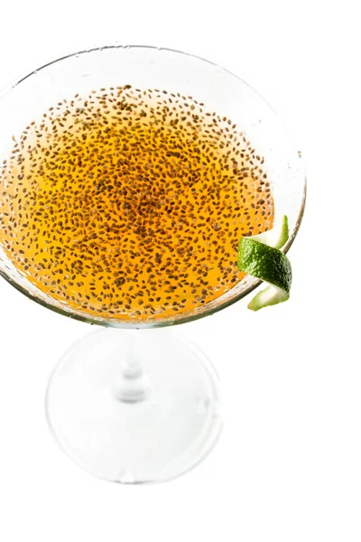 Chia utsäde och kombucha cocktail — Stockfoto