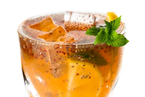 Kombucha och chia utsäde cocktail — Stockfoto