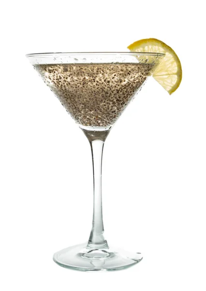 Chia seed lemon martini — Stock Photo, Image