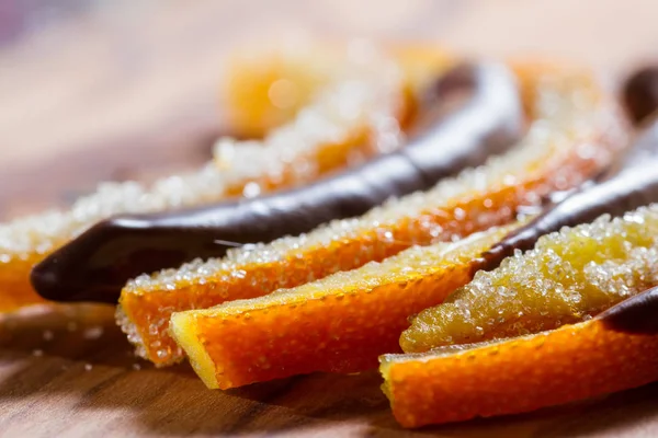 설탕에 절인된 오렌지 껍질 — 스톡 사진