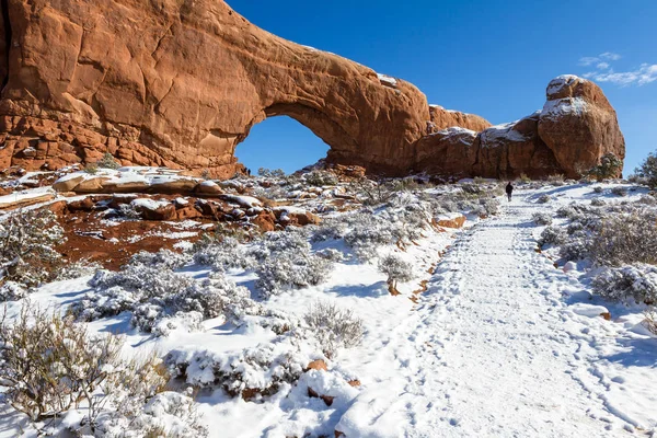 Vinter resor Arches National Park — Stockfoto