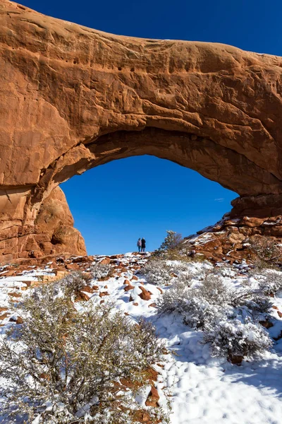 Zimowych podróży Arches National Park — Zdjęcie stockowe