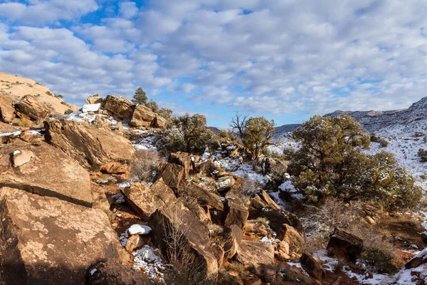 Inverno no Parque Nacional dos Arcos — Fotografia de Stock