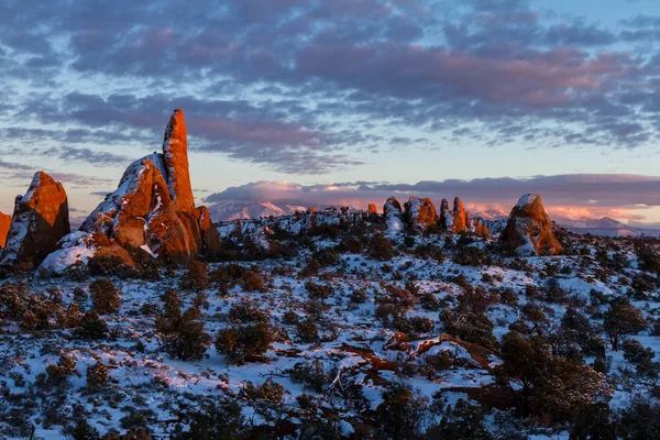 Vinter i Arches National Park — Stockfoto