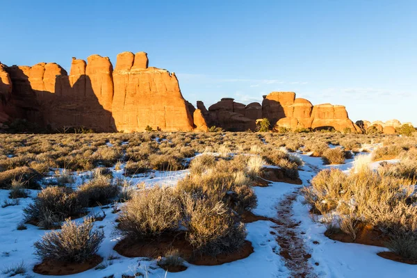 Inverno no Parque Nacional dos Arcos — Fotografia de Stock