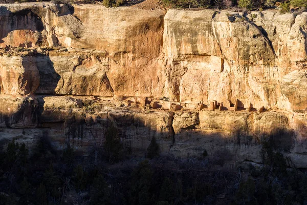 Klippe Wohnung in mesa verde np — Stockfoto