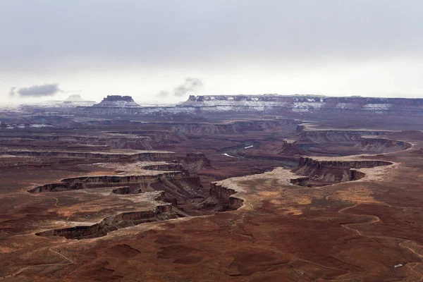 Blick auf den grünen Fluss, Nationalpark Canyonlands — Stockfoto