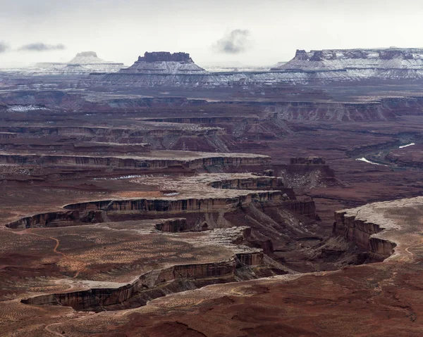 Blick auf den grünen Fluss, Nationalpark Canyonlands — Stockfoto