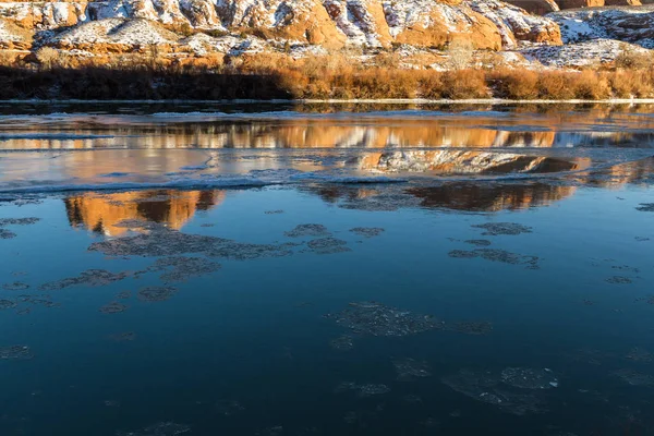 Πάγος στον ποταμό Κολοράντο — Φωτογραφία Αρχείου