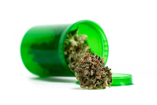 Prescription cannabis over white — Stock Photo, Image