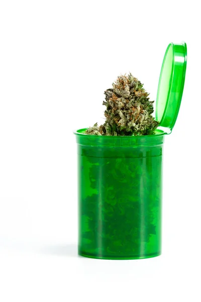 Cannabis con receta sobre blanco — Foto de Stock