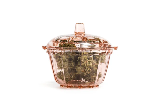 Cannabis storage jar — Stock Photo, Image