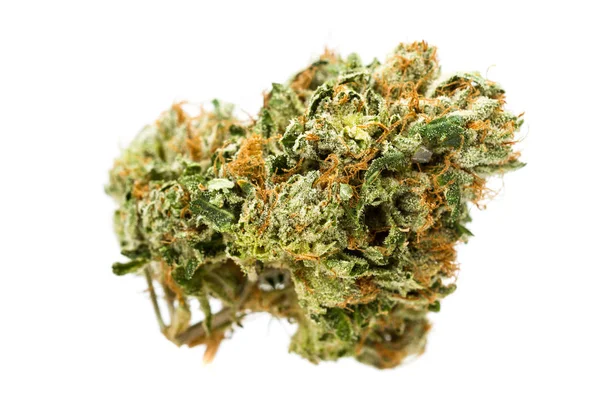 Fasern und Kristalle auf einer Cannabis-Knospe — Stockfoto