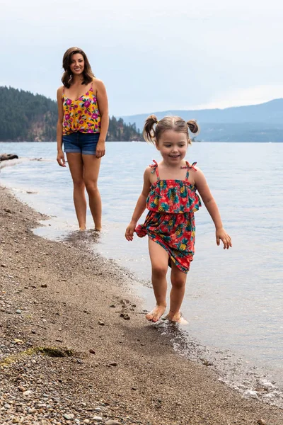 Dzień na plaży, Coeur d ' Alene — Zdjęcie stockowe