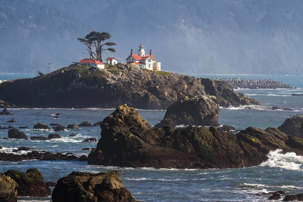 Crescent City California Nın Hemen Dışındaki Gelgit Adasında Del Norte — Stok fotoğraf