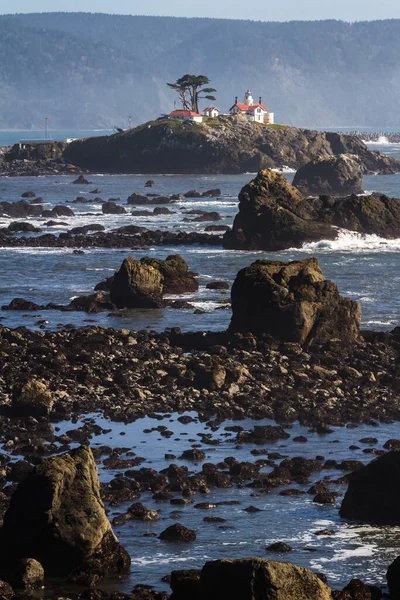 Crescent City California Nın Hemen Dışındaki Gelgit Adasında Del Norte — Stok fotoğraf