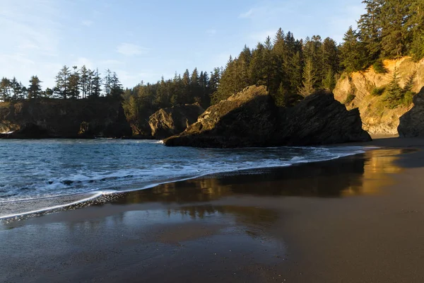 Klidná Pláž Jižním Pobřeží Oregonu Známé Jako Secret Beach Krásnými — Stock fotografie