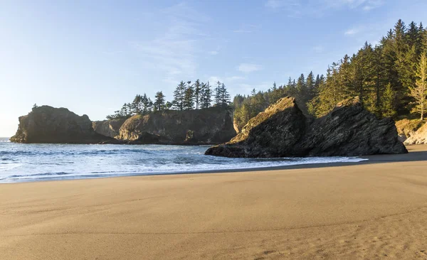 Spokojna Plaża Południowym Wybrzeżu Oregonu Znana Jako Secret Beach Pięknymi — Zdjęcie stockowe