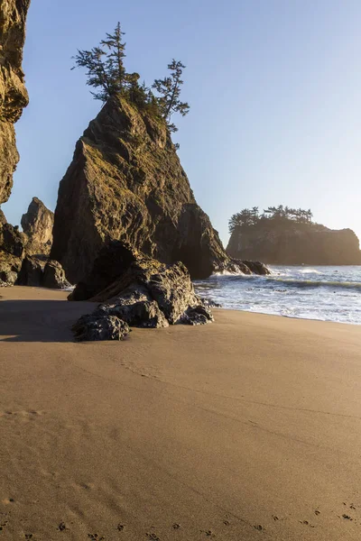 Klidná Pláž Jižním Pobřeží Oregonu Známé Jako Secret Beach Krásnými — Stock fotografie