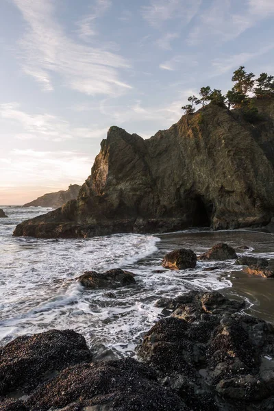 Güney Oregon Sahilinde Sakin Bir Sahil Gizli Plaj Olarak Bilinir — Stok fotoğraf