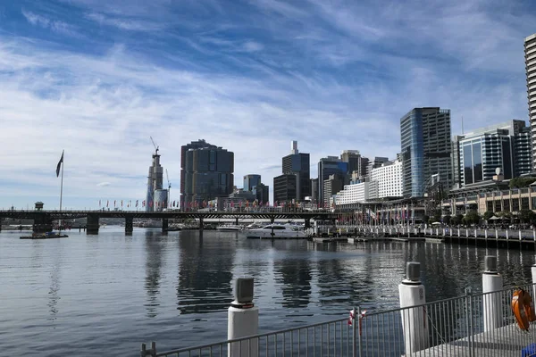 Sydney Front Mer Avec Des Bateaux Marina Gratte Ciel Comme — Photo