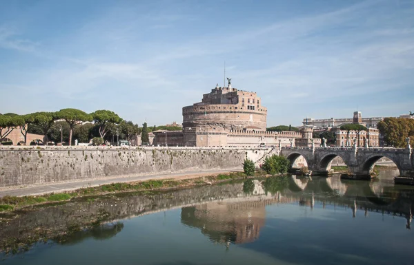 Castel Sant'Angelo e Ponte. Roma, Italia — Foto Stock