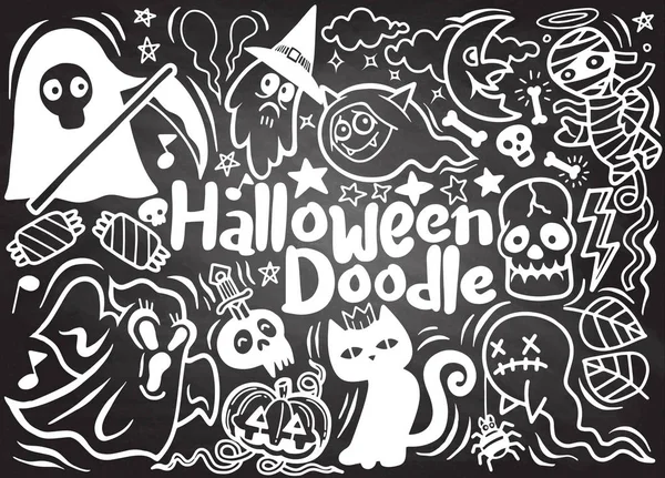 Cadılar Bayramı afiş tasarımı vektör vampir cadı anne kurt adam hayalet reaper karakteri ile ayarla