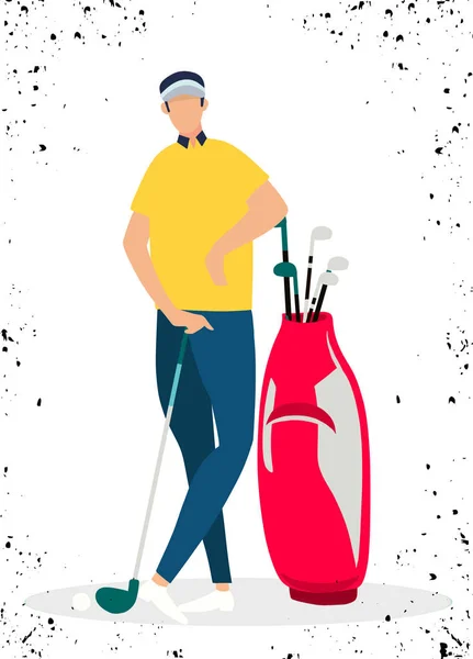 Vektoren Slappe Golfspiller Vector Tegneserie Illustration – Stock-vektor