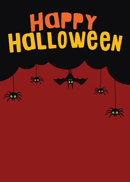 Buon Halloween Text Banner Vector Happy Halloween Vector Lettering Calligrafia — Vettoriale Stock