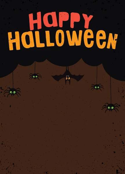 Buon Halloween Text Banner Vector Happy Halloween Vector Lettering Calligrafia — Vettoriale Stock