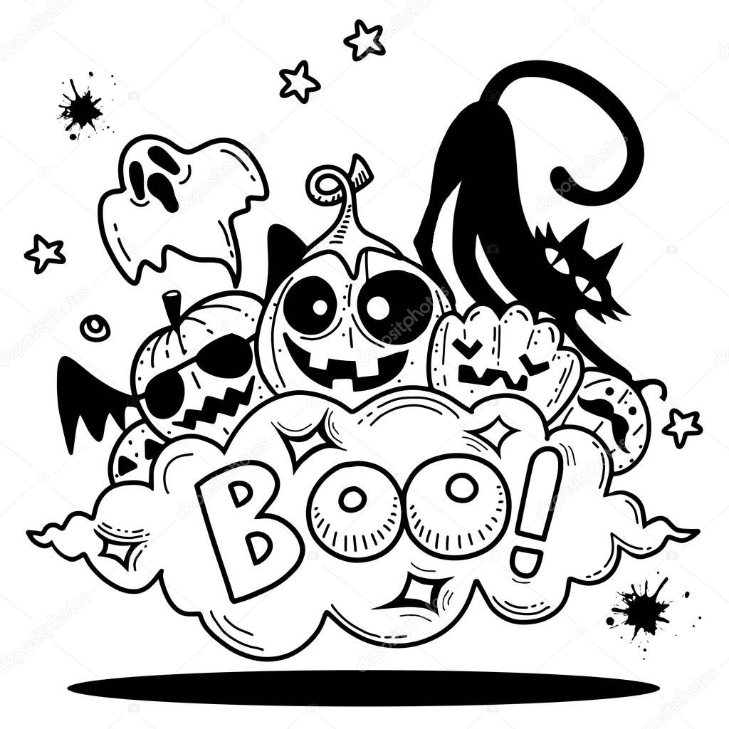 Halloween pictures to print outline image