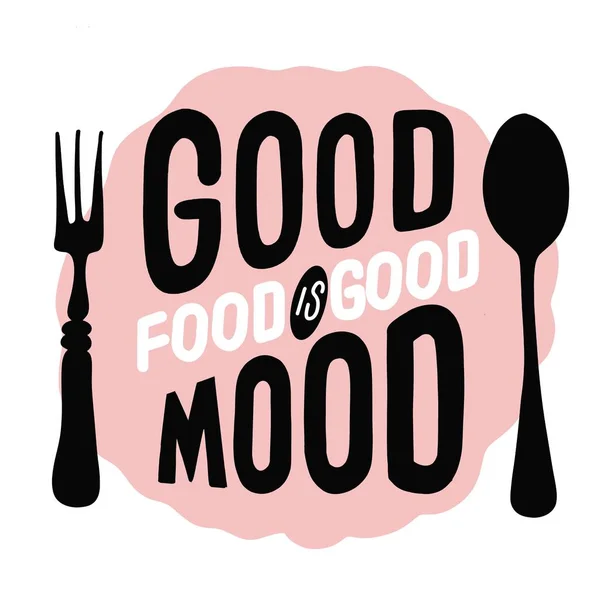 Élelmiszerekkel kapcsolatos tipográfiai idézet. Élelmiszer-régi logo design. Vintage ki — Stock Vector