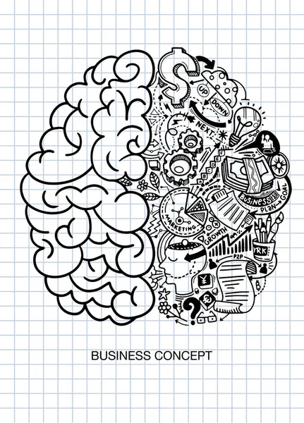 Creatief concept van menselijk brein, Businese concept, Vector Il — Stockvector