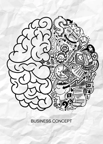 Kreatív koncepció az emberi agy, Businese Concept, vektor Il — Stock Vector