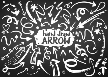 Kalem çizim nesneleri doodle seti. El çizilmiş soyut grunge