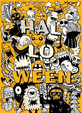 vektör el çizilmiş Doodle karikatür seti nesneleri ve sembolleri t