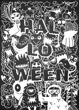 vektör el çizilmiş Doodle karikatür seti nesneleri ve sembolleri t