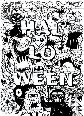 vektör el çizilmiş Doodle karikatür seti nesneleri ve sembolleri t