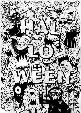 vektör el çizilmiş Doodle karikatür seti nesneleri ve sembolleri t